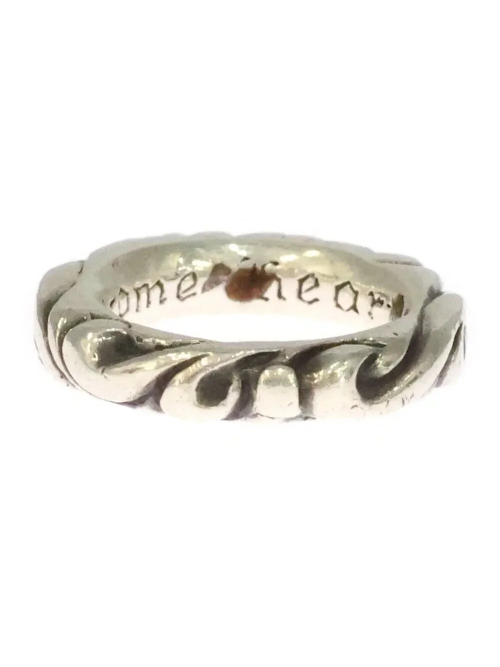 Chrome Hearts Scrl Band Scroll Ring Silver